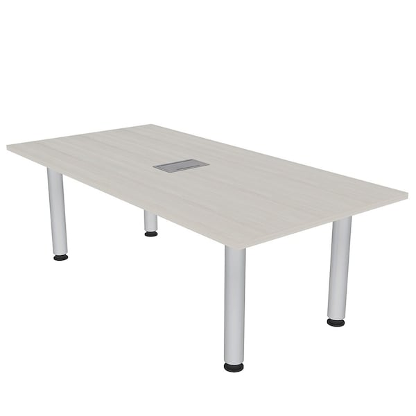 35.5 in W, 71.5 in L, 29 in H, Engineered Wood Top, Ivory